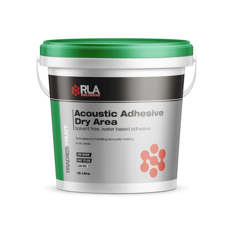 acoustic mat dry area adhesive